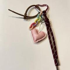 じゃらじゃらチャーム　ハンドメイド　パラコード　PUレザー　ハート　可愛い　人気