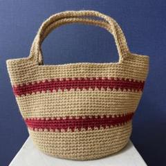 ハンドメイド　麻紐バッグ