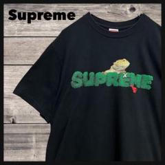 y24【人気】シュプリーム センターロゴ カメレオン プリント Tシャツ 一点物