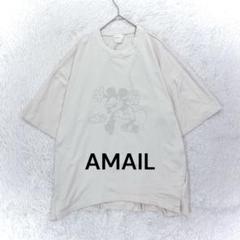 アマイル♡AMAIL 完売品 ミッキーコラボビックシルエットTシャツ グレージュ