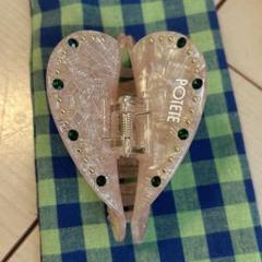 big heart clip yellow brown – POTETE