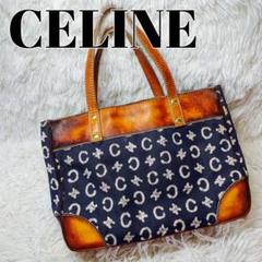 CELINE ✨セリーヌ　デニム　キャンバス　マカダム　トリオンフ　ミニトート