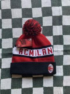 AC MILAN ニット帽 ポンポン付き - メルカリ