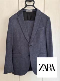 幻の2XL✨ ZARA MAN ビジネススーツ　セットアップ　3ピース　ブルー 幻の2XL✨ ZARA MAN ビジネススーツ セットアップ 3ピース ブルー
