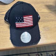 New Era アメリカ国旗刺繍 ブラックキャップ - メルカリ