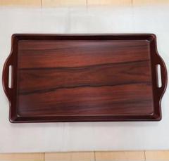唐木盆 45cm 手付長手盆 紫檀 角盆 天然木 トレー お盆 漆塗り 漆器