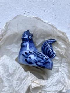鉄釉　鳥形　香合　１客　銘入り 鉄釉 鳥形 香合 1客 銘入り