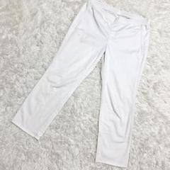 UNIQLO クロップドレギンスパンツ　ストレッチ　シンプル　ホワイト　（L）