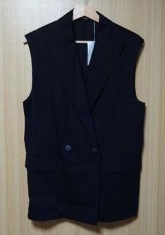 美品 定価5万 Theory 23SS リネンテーラードベスト ブラック Theory luxe - Theory luxe 22aw ロングジレの通販 by yu♡'s