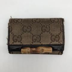 GUCCI グッチ GGキャンバス バンブー 6連キーケース ブラウン ブランド