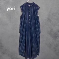 美品✨ヨリyoriギャザードレス バックリボンロングワンピースゆったり大きめC dress | yori