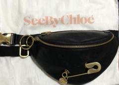 【希少品】　シーバイクロエ　ボディバッグ　ウエストポーチ　ナイロン　黒　ロゴ シーバイクロエ See By Chloe ボディバッグ ウエストポーチ