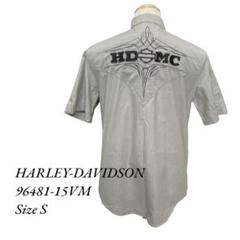 【H-D】ハーレーダビッドソン 純正GM 半袖シャツ グレー Sのサムネイル