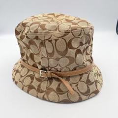 COACH コーチ 帽子 正規品 シグネチャー バケットハットバケハ