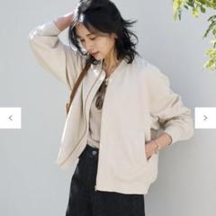 ゆうゆう　UNFILO ジップアップ ブルゾン ジャケット アイボリーM ゆうゆう様専用 UNFILO ジップアップ ブルゾン ジャケット