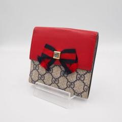 【限定価格】GUCCI グッチ リボンウェビングライン 3つ折り財布 限定価格】GUCCI グッチ リボンウェビングライン 3つ折り財布