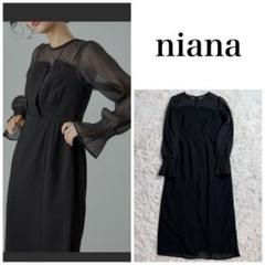 23SS✨niana ビスチェ風ボリュームスリーブシフォンドレス