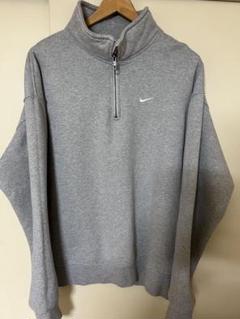 NiKE ハーフジップ フリース スウェット グレー　DQ5210-063 NIKE AS M NK SOLO SWSH HW BB QZ TOP DK GREY HEATHER/WHITE
