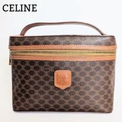良品◎CELINE マカダム トリオンフ バニティバッグ 化粧ポーチ レザー 茶 良品◎CELINE マカダム トリオンフ バニティバッグ 化粧ポーチ