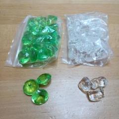 【値下げ】アクリルストーン アクリルアイス クリア グリーン 2種 各約100g