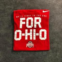 【NIKE】OHIO STATE プリントTシャツ 赤 古着usedTSM10