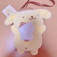 【未使用品】ポムポムプリン　ぬいぐるみ　マフィン　バッグ　手提げポーチ　レトロ 未使用品】ポムポムプリン ぬいぐるみ マフィン バッグ 手提げ