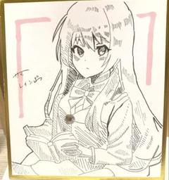 手描き　オリジナルイラスト　色紙