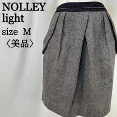 【日本製 美品】 ノーリーズ ライト ストレッチ ミニ丈 フレアスカート 38