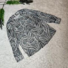 ROCHAS♡プルオーバー【M】♡ボタニカル♡ギャザー♡バックファスナー♡派手♡