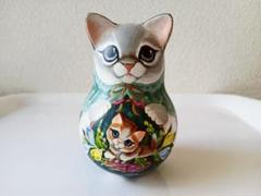 ロシア スベトラーナ・ニコラエバ ニコラエヴァおきあがりこぼし ねこ 猫 1点 ロシア おきあがりこぼし 猫 スベトラーナ・ニコラエバ ニコラ