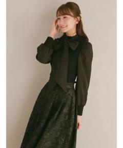 ハルヒロイン　ボウタイ付ニットコンビブラウス セール】 ボウタイフリルブラウス （シャツ・ブラウス）｜a.v.v