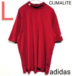 adidas　アディダス　CLIMALITE　Tシャツ　ゴルフ　赤　L　匿名配送