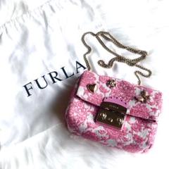 廃盤 レア ★ FURLA メトロポリス ゴブラン 織 ショルダー バッグ