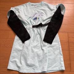 ANAP KIDS ワンピース 130 水色 七分袖