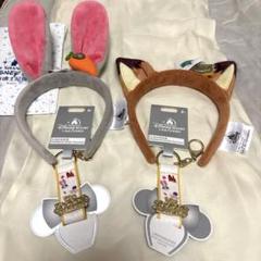 上海ディズニー　カチューシャホルダーセット　ズートピア ジュディカチューシャ 上海ディズニー限定 ジュディとニック ズートピア カチューシャ