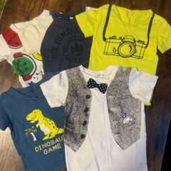 子供用Tシャツ、パンツ　　16点セット（恐竜・カメラデザイン）