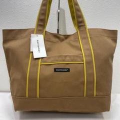 ○628 良品 marimekko トートバッグ キャンバス ブラウン系 タグ付