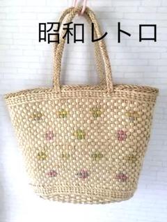 かごバッグ 　ハンドバッグ　ベージュ 楽天市場】立体フラワーモチーフペーパーかごバッグ【seveta