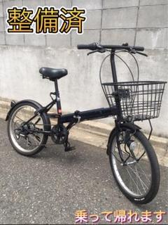 折り畳み自転車 整備済み 20インチ 自転車 チャリ ギヤ 6段 美品 黒 系 折り畳み自転車 整備済み 20インチ 自転車 チャリ ギヤ 6段 美品