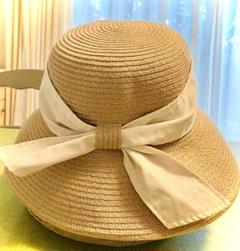 Chapeau d' O シルクブレード エッジアップクロッシェ 麦わら帽子