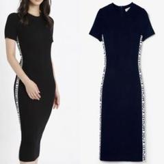 MICHAEL MICHAEL KORS リブニットワンピース　半袖　紺色　 S 中古・古着通販】MICHAEL KORS (マイケルコース) リブニット