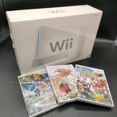 【動作確認済み】Nintendo Wii本体 ゲームソフト3本付き