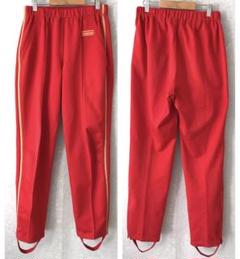 ミズノ スーパースター ナイロンパンツ ガーネットレッド Oサイズ 80s MIZUNO スーパースター トラックパンツ ヴィンテージ