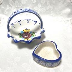 イタリア伝統工芸 デルータ焼 ドラゴン花模様ピッチャー イタリア デルータ 鶏型花柄陶器ピッチャー（エコメルカリ便限定