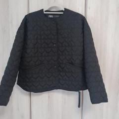 値下げ！ ZARA ザラ キルティング ジャケット コート ハート ブラック ZARA - ZARA ハートキルティングジャケットの通販 by taitai
