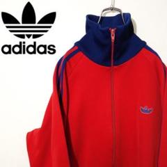 【美品】adidas トラックジャケット 80s デサント製 トレフォイル 刺繍