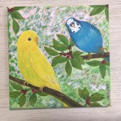 インコの原画　絵　イラスト画