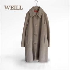 【ヴェイユ/WEILL】ロングコート　ステンカラー　カシミア　アンゴラ　ウール ヴェイユ/WEILL】ロングコートステンカラーカシミアアンゴラウール