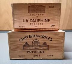 2011年フランスボルドーワイン木箱２、ヴィテージウッドケース　美品　レア品