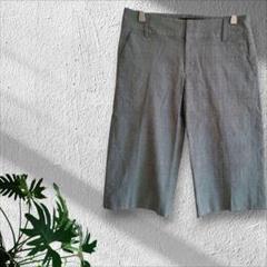 f064　LAPIS LUCE【38】ハーフパンツ/グレー系/チェック/伸縮/